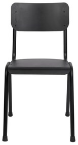 Zuiver Back To School Outdoor Tuinstoel Stapelbaar Aluminium Zwart