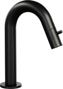 Brauer Black Edition opbouw fonteinkraan met gebogen uitloop mat zwart