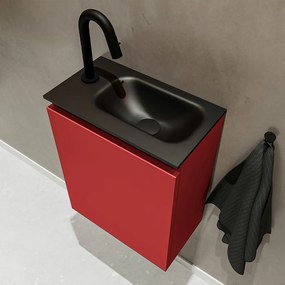 Mondiaz Ture 40cm toiletmeubel fire met wastafel urban rechts 1 kraangat