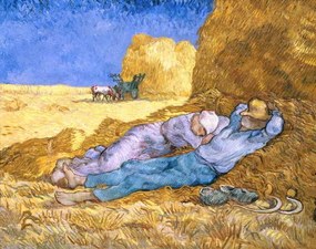 Vincent van Gogh - Kunstdruk Noon, or The Siesta, after Millet, 1890, (40 x 30 cm)