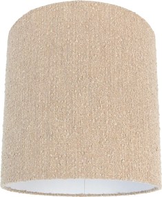 Stoffen lampenkap beige met bouclé stof 40/40/40