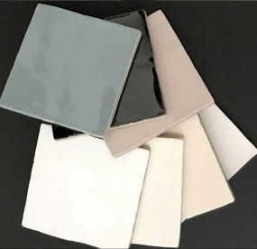 Terre d'Azur Malaga wandtegel met decor bestek 13x13cm beige
