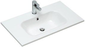 Saniclear Essen mineraal marmeren wastafel 80cm met kraangat