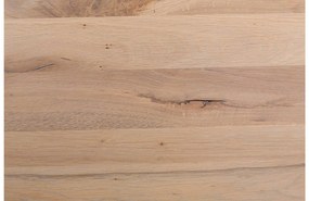 Goossens Hoektafel Max, hout eiken onbewerkt, urban industrieel, 65 x 37 x 65 cm
