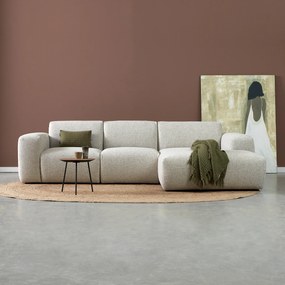 Moderne Hoekbank Beige Rechts