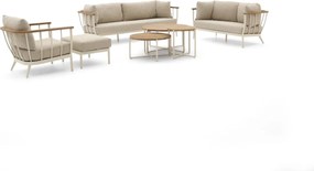 Stoel-bank loungeset Apple Bee | 6 personen | Loungeset Grijs | Wicker (vlechtwerk) | Kees Smit Tuinmeubelen