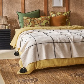 Plaid afgewerkt met pompons, Makeba