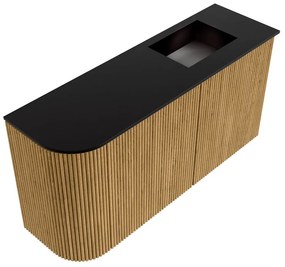 Mondiaz Joya 80cm toiletmeubel ronding links oak met wastafel faye rechts 1 kraangat urban