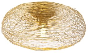 Design plafondlamp goud ovaal - Sarella Design E27 rond Binnenverlichting Lamp