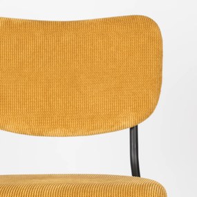Zuiver Benson Lage Barkruk Stof Okergeel