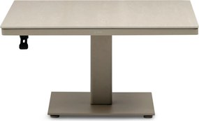 Tuintafel   90 x 90 cm  Zand/Beige   Tivano in hoogte verstelbare