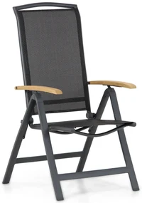 Tuinset Ronde Tuintafel 4 personen 120 cm Aluminium/Textileen /Aluminium/textileen Grijs  Lifestyle Garden Furniture Rosello/Fabriano
