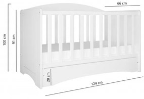 Zuigeling Kinderbed Pola - Voor baby's Pasgeborenen 5059914028834 Children's Beds Home, Matras van schuim / latex van 10 cm Children's Beds Home Mix v