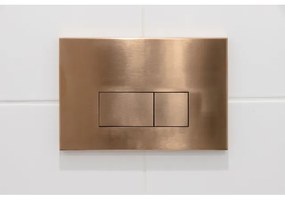 QeramiQ Push Metal Bedieningsplaat - voor Geberit UP320 inbouwreservoir - dualflush - rechthoekige knoppen - metaal koper OUTLETSTORE SW706197