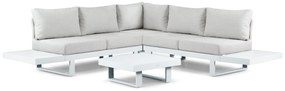 Hoek loungeset 5 personen Aluminium Wit Lifestyle Garden Furniture Lorenzo