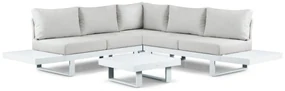 Hoek loungeset 5 personen Aluminium Wit Lifestyle Garden Furniture Lorenzo