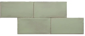Terre d'Azur Terre-Spatula wandtegel 10x20cm groen