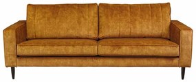 3-zits bank Linje | velours Adore cognac 28 | 2,30 mtr breed