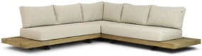Hoek loungeset 5 personen Aluminium/Teak Old teak greywash  Santika Furniture Santika