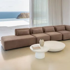 Fogler 4-delige Modulaire Hoekbank Met Chaise Longue Corduroy Kameelbruin - Sklum