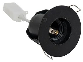 Set van 6 Moderne inbouwspot zwart - Insight