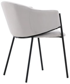 Jörn Eetkamerstoel - Sara -  Lichtgrijs - Fluweel - Jörn