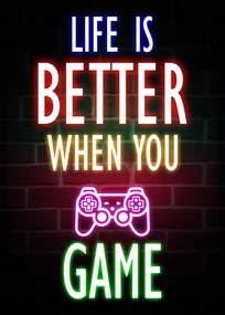 Ilustratie Life Is Better When You Game