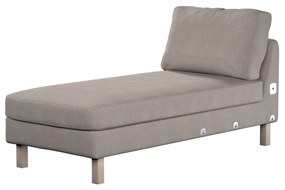 Dekoria Model Karlstad chaise longue bijzetbank, beige-grijs