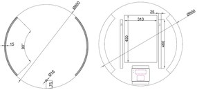 Mueller Round dimbare LED condensvrije spiegel rond 80cm