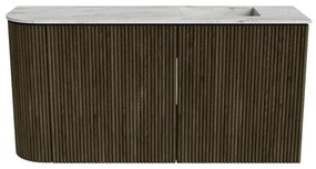 Mondiaz Joya DLux 80cm toiletmeubel ronding links shadow met wastafel faye rechts zonder kraangat glace