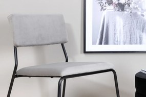 Jörn Eetkamerstoel - Floor - Lichtgrijs - Fluweel - Jörn
