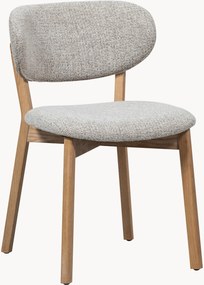 Gestoffeerde eetstoelen Udar van eikenhout, 2 stuks