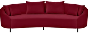Goossens Bank Ragnar rood, stof, 3,5-zits, modern design