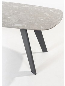 Dining Tuintafel rechthoekig 240 x 103 cm antraciet Aluminium/keramiek Grijs Montana