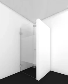 van Rijn ST01 profielloze nisdeur met privacybaan 70cm RVS