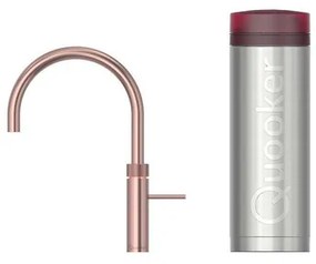 Quooker Fusion Round kokendwaterkraan - draaibare uitloop - PRO3 reservoir - Warm / kokend water - rosé koper 3FRRCO