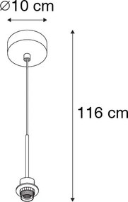Moderne hanglamp wit zonder kap - Combi 1