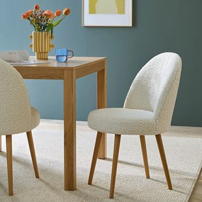 Set van 2 stoelen in bouclette stof Inès