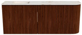 Mondiaz Joya DLux 100cm toiletmeubel ronding rechts ruby met wastafel faye links 1 kraangat frappe