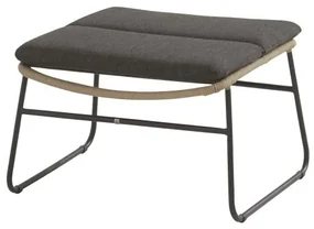 4 Seasons Outdoor | footstool rope with cushion Voetenbank antraciet weerbestendig