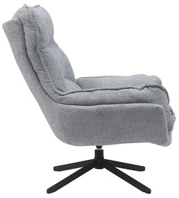 Starfurn Vera Fauteuil Chenille Stof Lichtgrijs Draaibaar