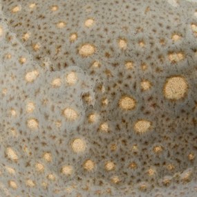 Ronde vaas van gevlekt geglazuurd keramiek, hoogte 18,5 cm, LECCIA