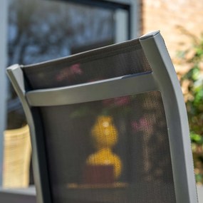 Garden Impressions Siena tuinstoel verstelbaar donker grijs - 2 stuks