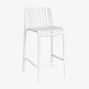Wendell Stapelbare Polypropyleen Barkruk Gardenia Wit & ↑65 Cm - Sklum