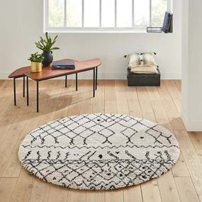 Rond vloerkleed in berber stijl, Afaw