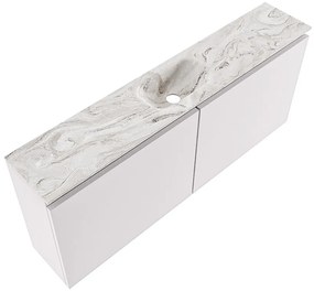 Mondiaz Ture DLux toiletmeubel 120cm cale met wastafel glace midden zonder kraangat