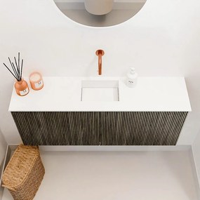 Mondiaz Joya 100cm toiletmeubel shadow met wastafel faye midden zonder kraangat talc