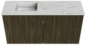 Mondiaz Joya DLux 80cm toiletmeubel shadow met wastafel faye links 1 kraangat opalo