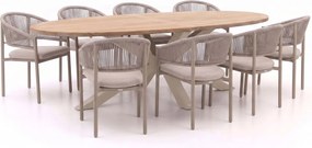 Diningset Bellagio | 8 personen teakhout | Tuinset stapelbaar | 9-delig | Kees Smit Tuinmeubelen