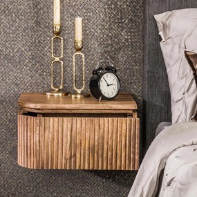 Zwevende Nachtkastjes Ribbels Set Van 2 - 40x35x20cm.